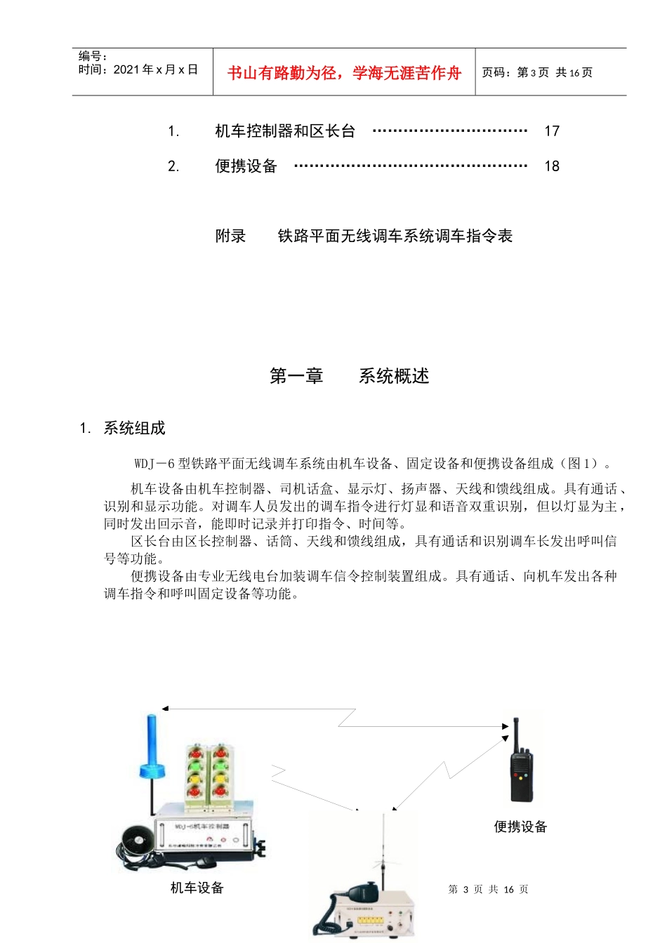 WDJ－6型铁路平面无线调车系统设备_第3页