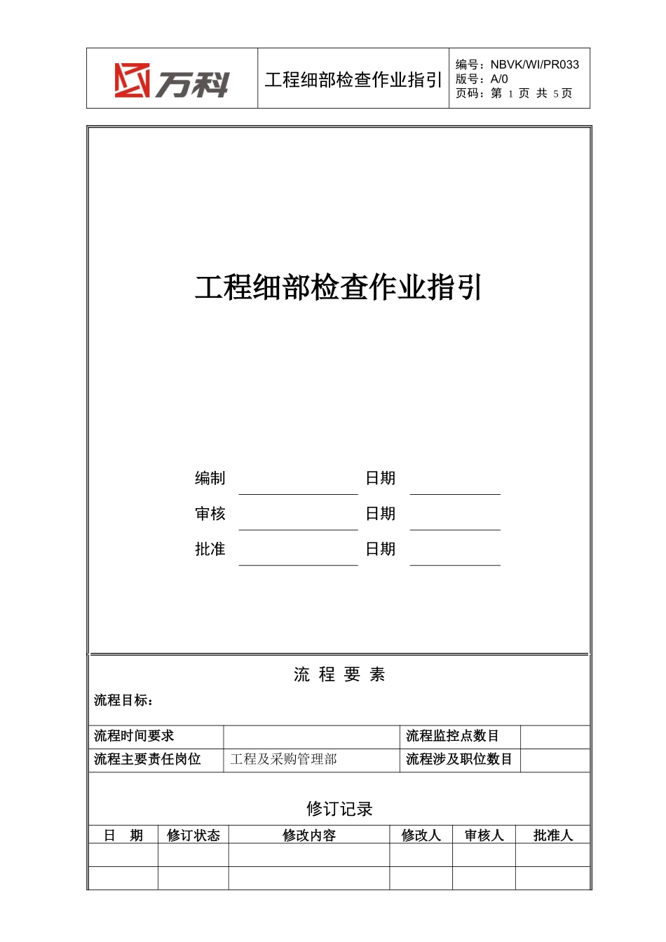 NBVK-WI-PR033工程细部检查作业指引_第1页