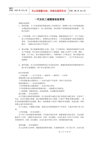 一汽东机工减震器看板管理模块