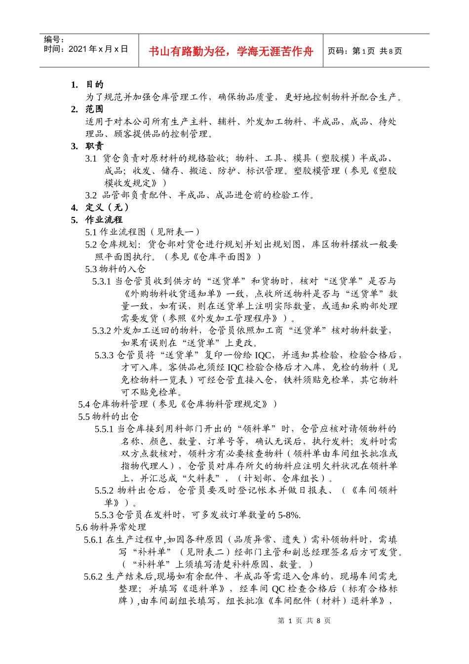 仓库管理程序_第1页