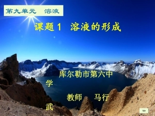 溶液的形成21号
