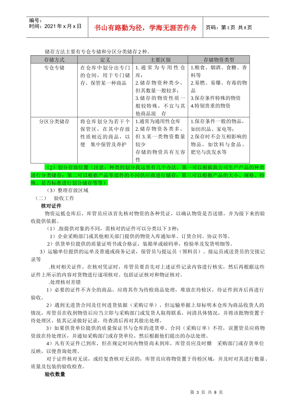 仓库的各个环节管理方法_第3页