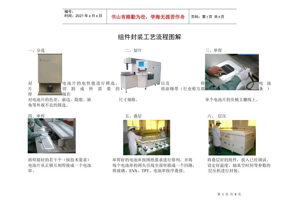 组件封装工艺流程图解_第1页