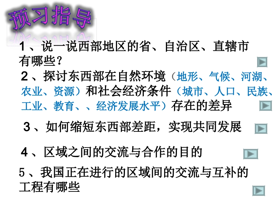 第三课第二课时东部和西部差异显著、交流与互补_第2页