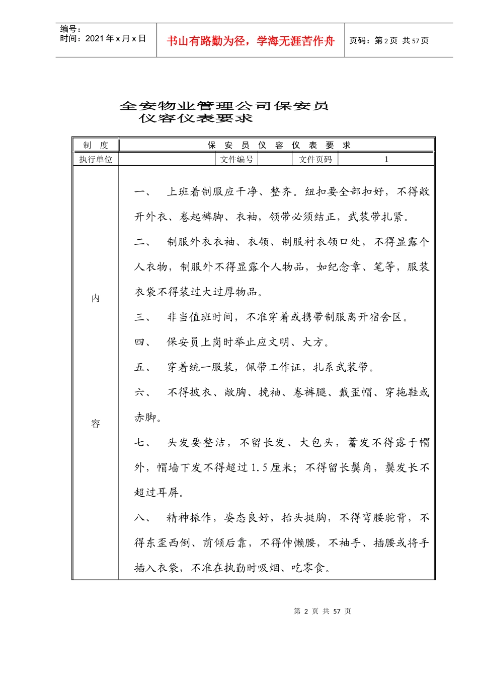 XX物业管理公司保安作业全集_第2页