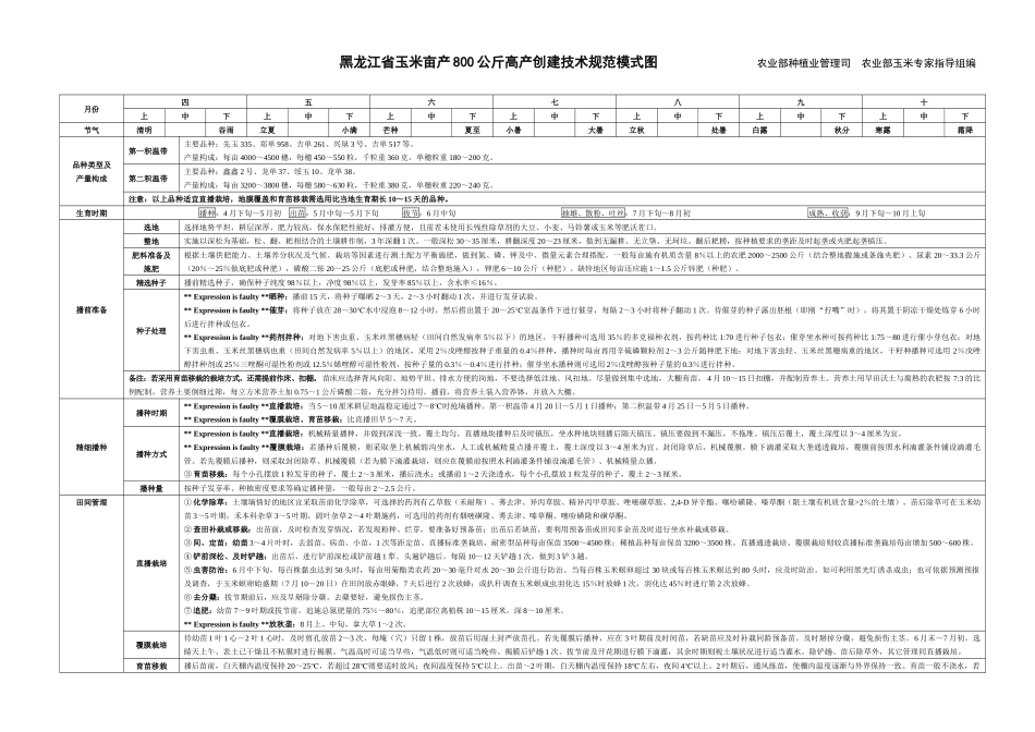琼雷亚区早稻亩产500公斤高产创建技术规范模式图_第3页