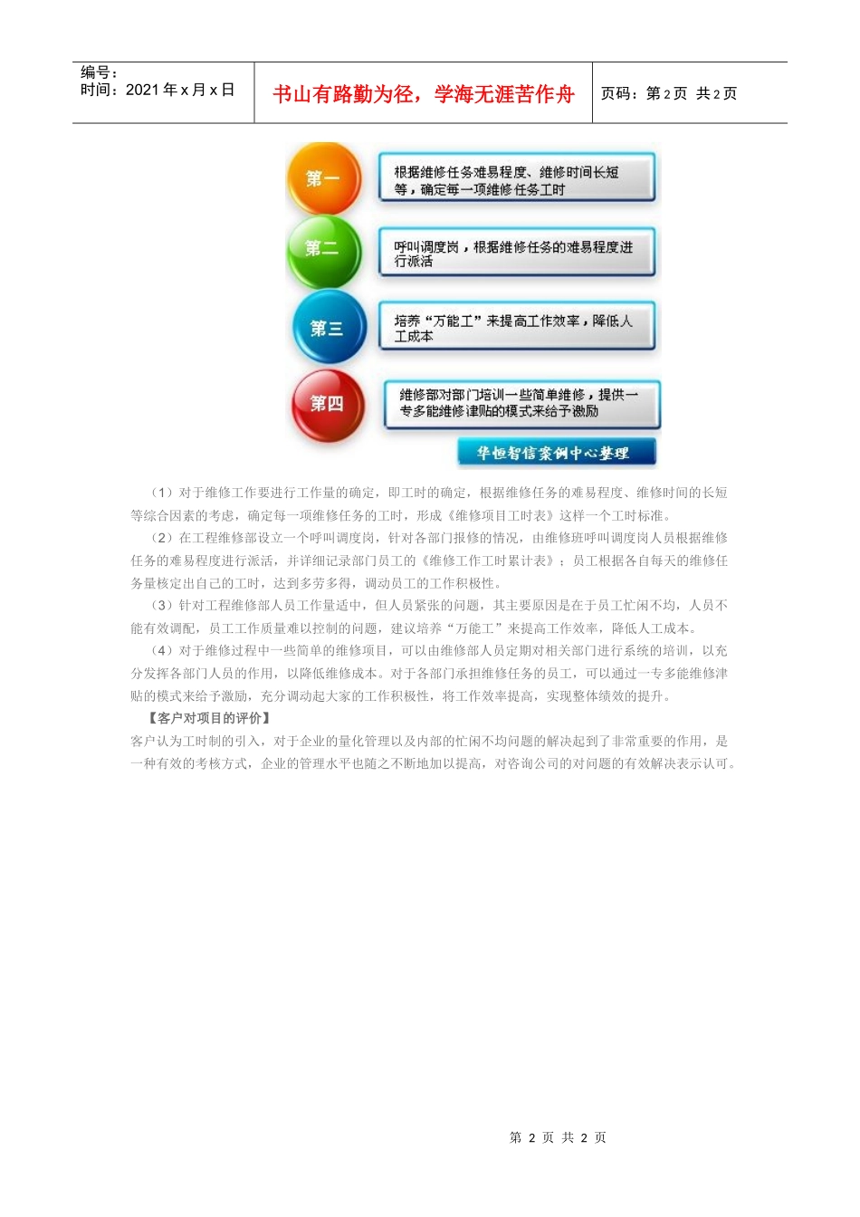 维修技术人员如何实现量化考核？——某酒店技术人员标准工时拟定的案例纪实_第2页
