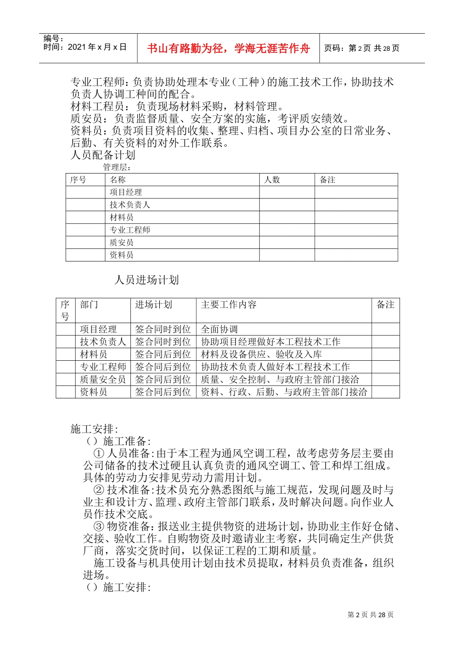 某汽车城主展馆设备安装工程施组(DOC50页)_第2页