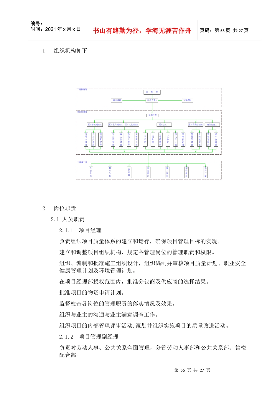 项目现场组织管理机构_第2页