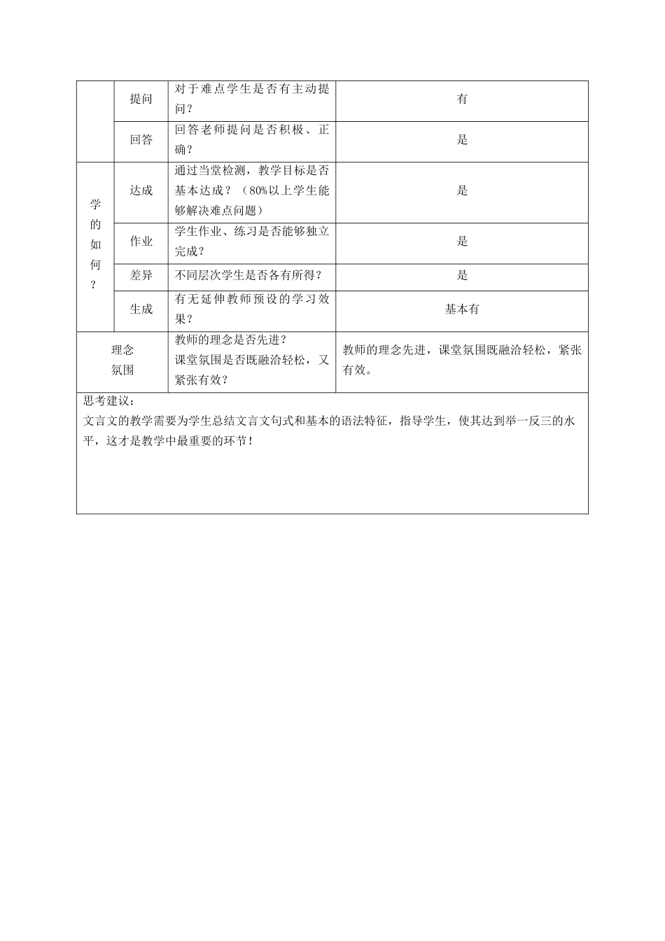 鄂教版语文文言文课堂评课_第3页