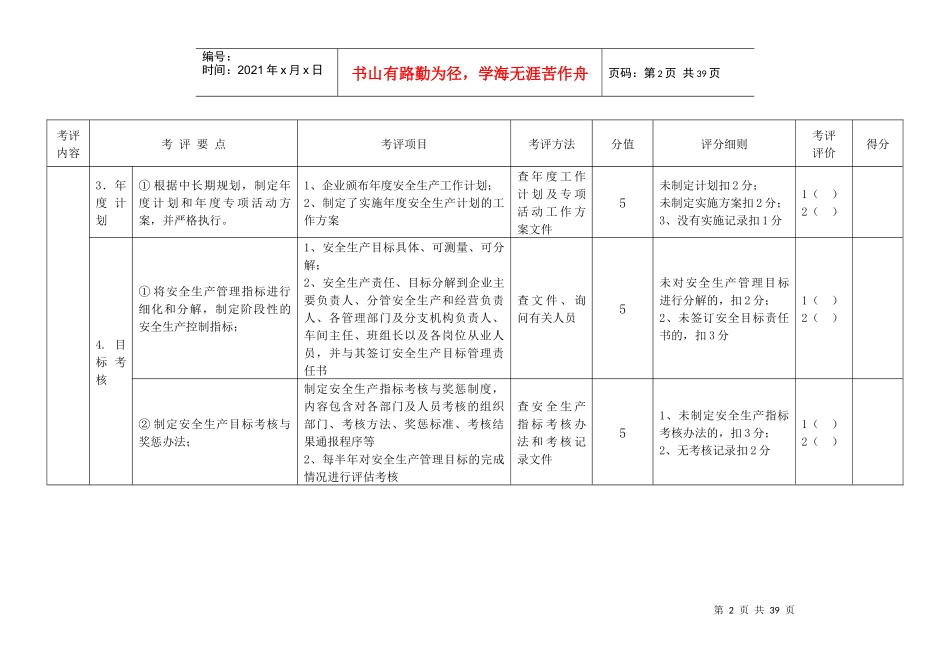 机动车维修企业安全生产达标考评指标细化评分标准_第2页
