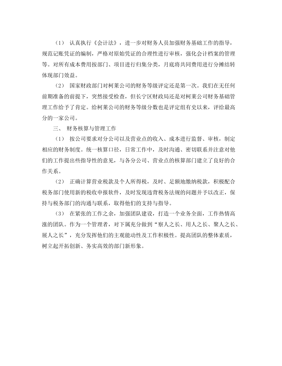 财务个人工作总结 _第2页