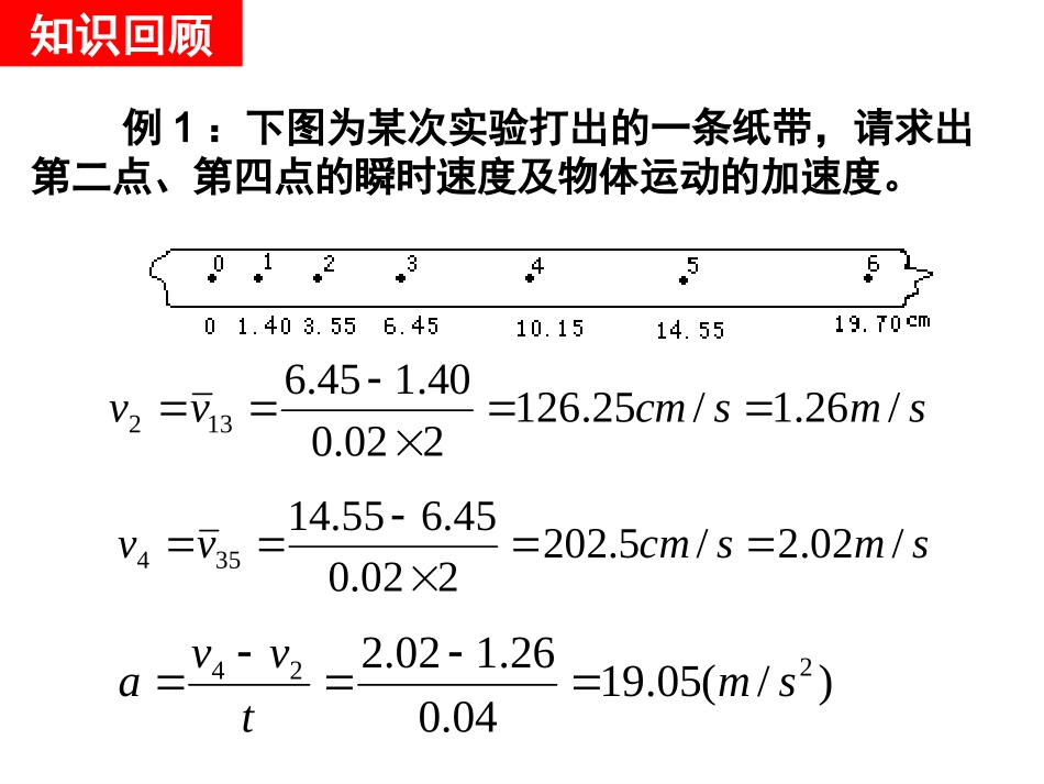 实验：探究小车速度随时间变化的规律(新课标）_第3页