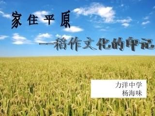 稻作文化的印记修改