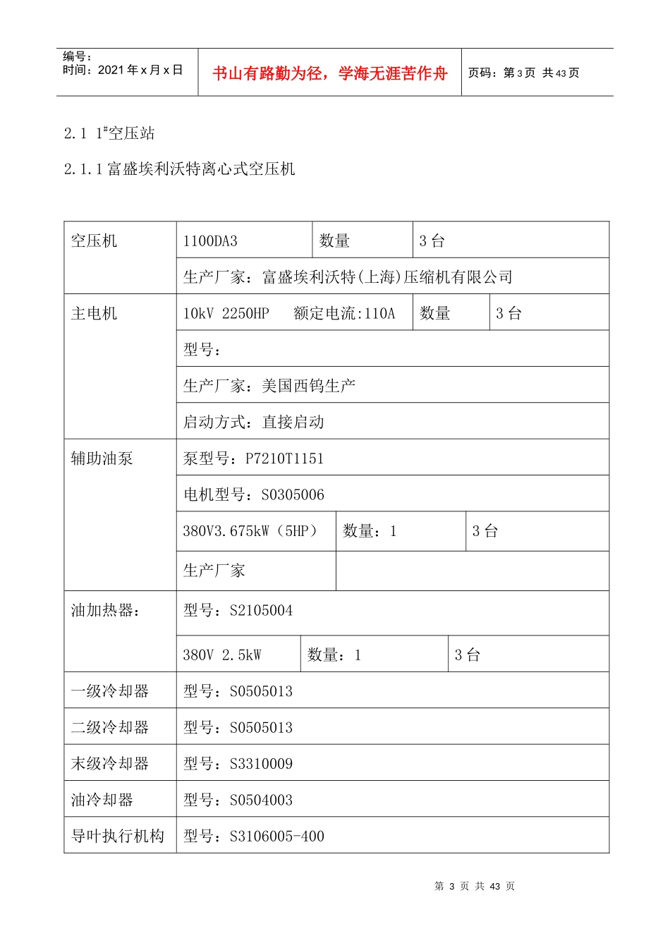 空压站压缩空气生产操作规程_第3页