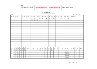 生产日报表（二）