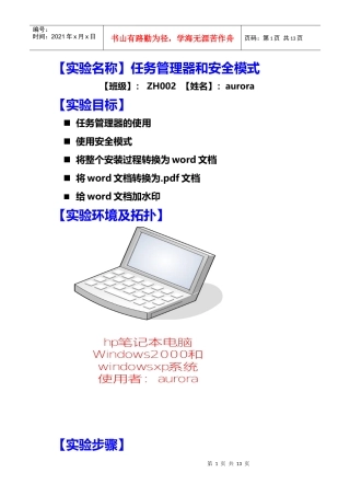 任务管理器和安全模式