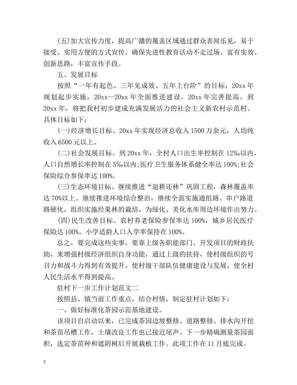驻村下一步工作计划 _第3页