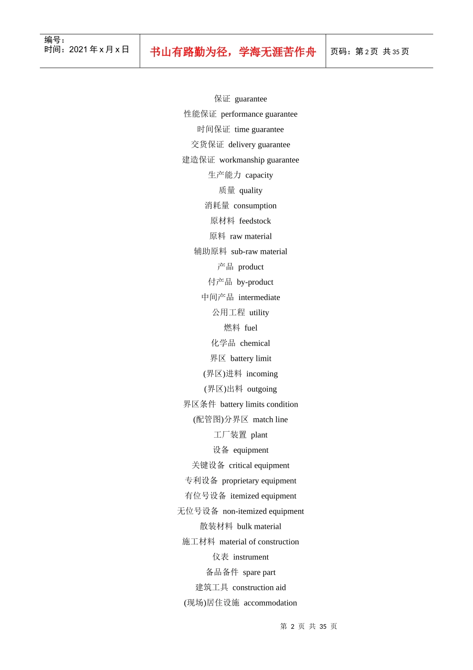 工艺英语(中英文)_第2页