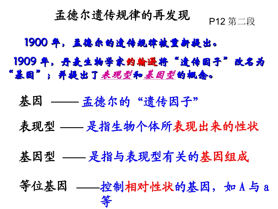 孟德尔的豌豆杂交实验（二）届_第2页