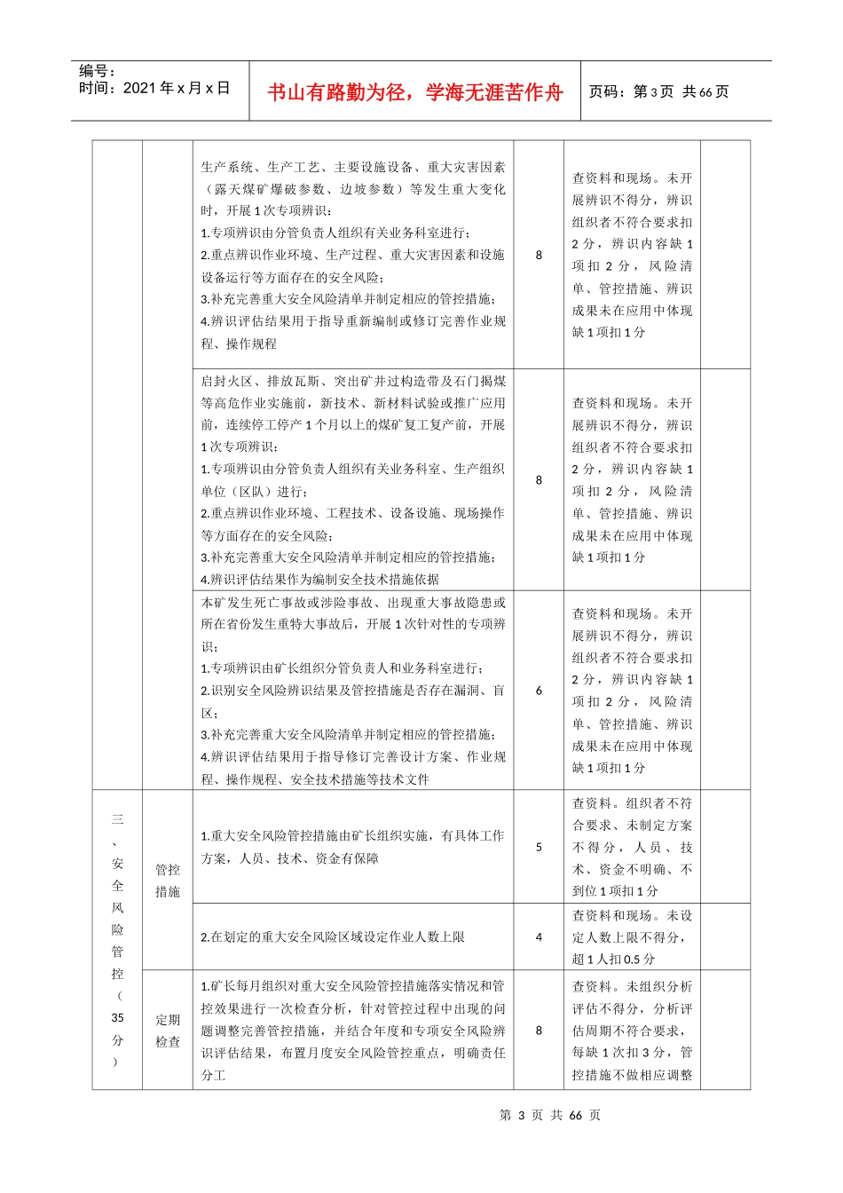 安全生产标准化评分表(井工煤矿2017版)_第3页