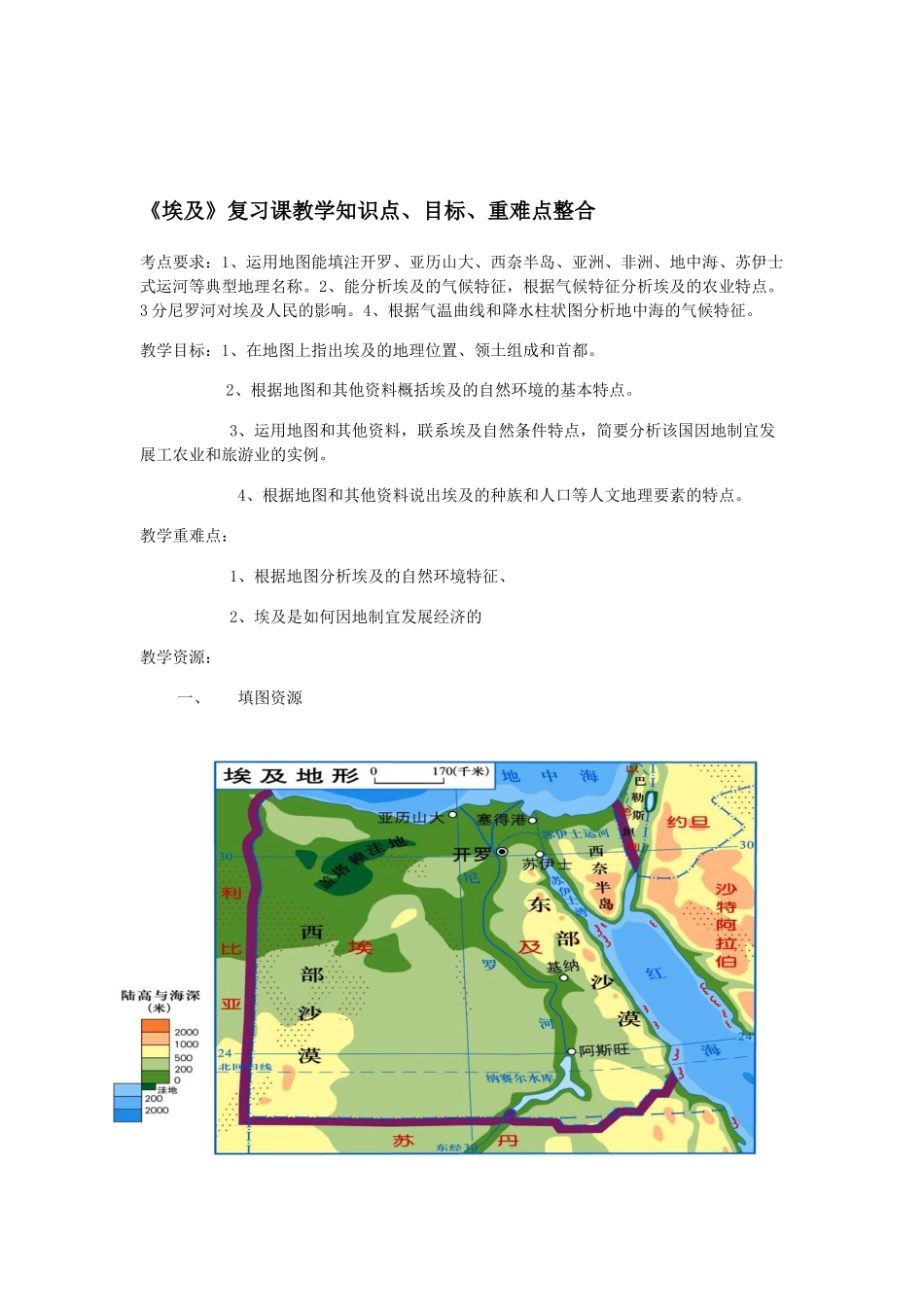 埃及复习课重难点_第1页