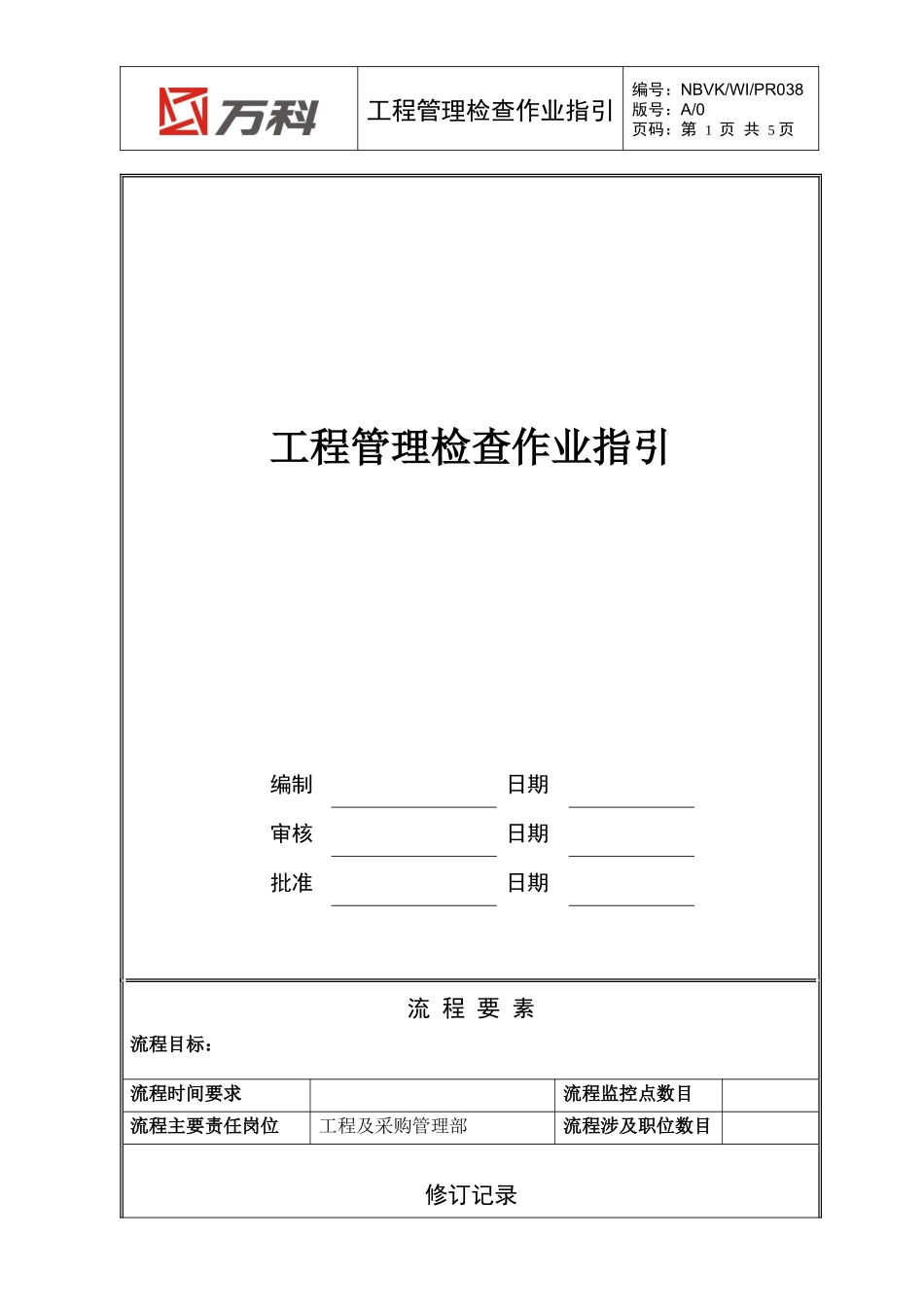 NBVK-WI-PR038工程管理检查作业指引_第1页