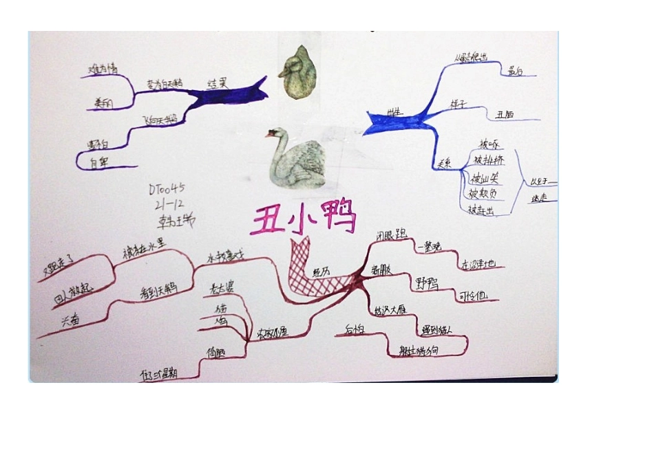 丑小鸭思维导图_第1页