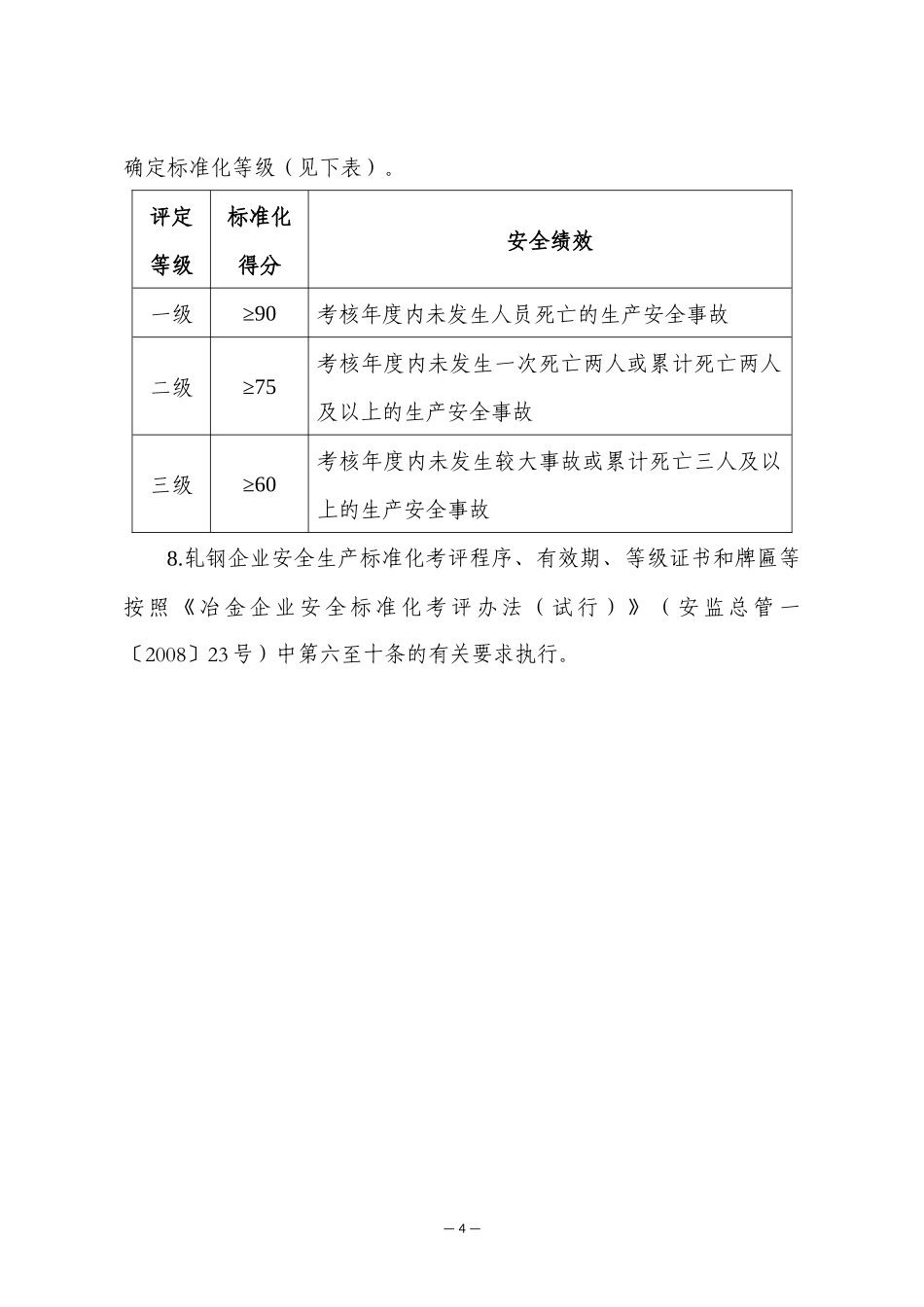 冶金企业安全生产标准化评定标准(轧钢)XXXX年_第2页