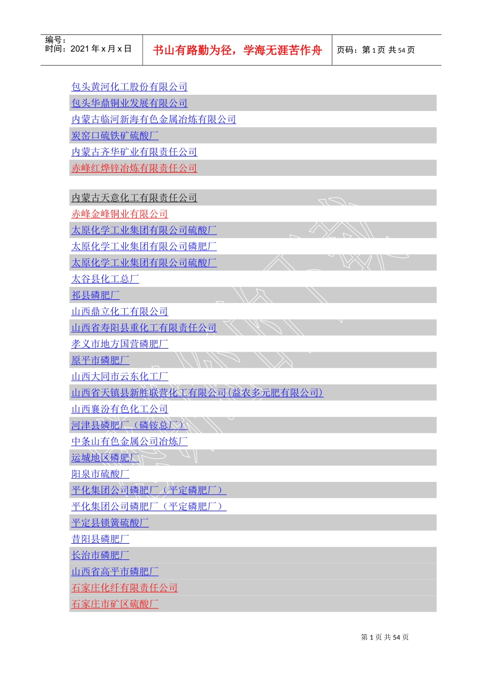 硫酸生产企业(DOC58页)_第1页