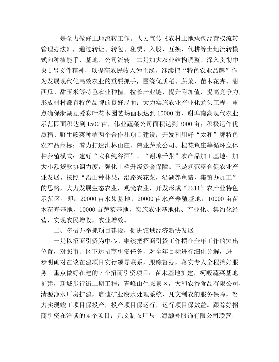 镇政府2020年度工作计划 _第2页