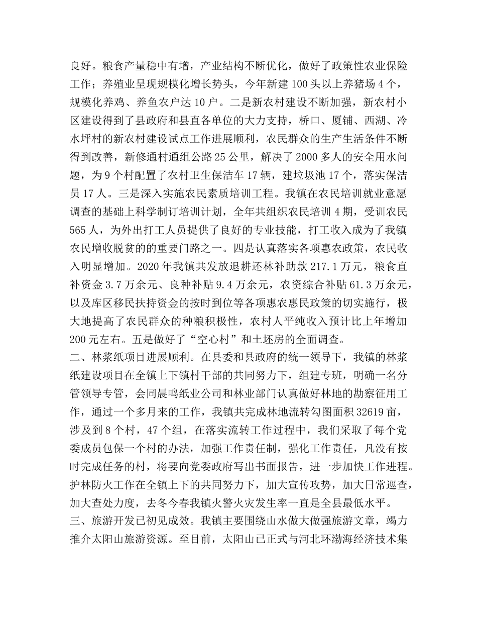 镇政府2020年工作总结及2020年工作计划 _第2页