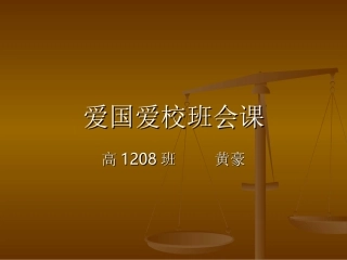 爱国爱校班会课