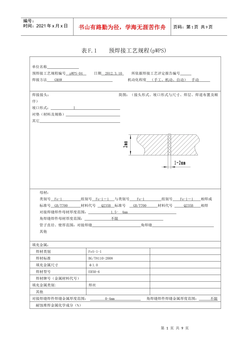 薄板焊接 2mm二氧化碳手动工艺评定04_第1页