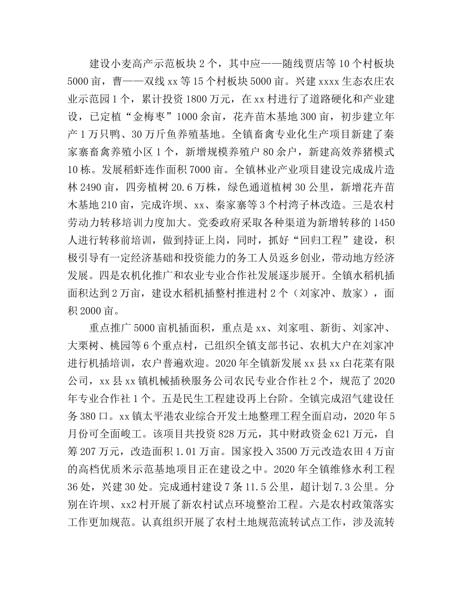 镇党委政府2020年工作总结 _第2页