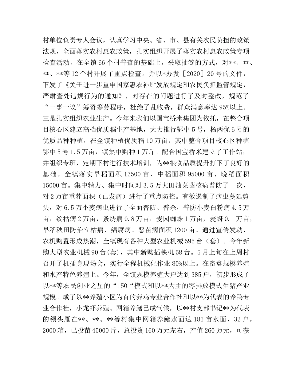 镇党委政府2020年上半年工作总结暨下半年工作思路 _第2页