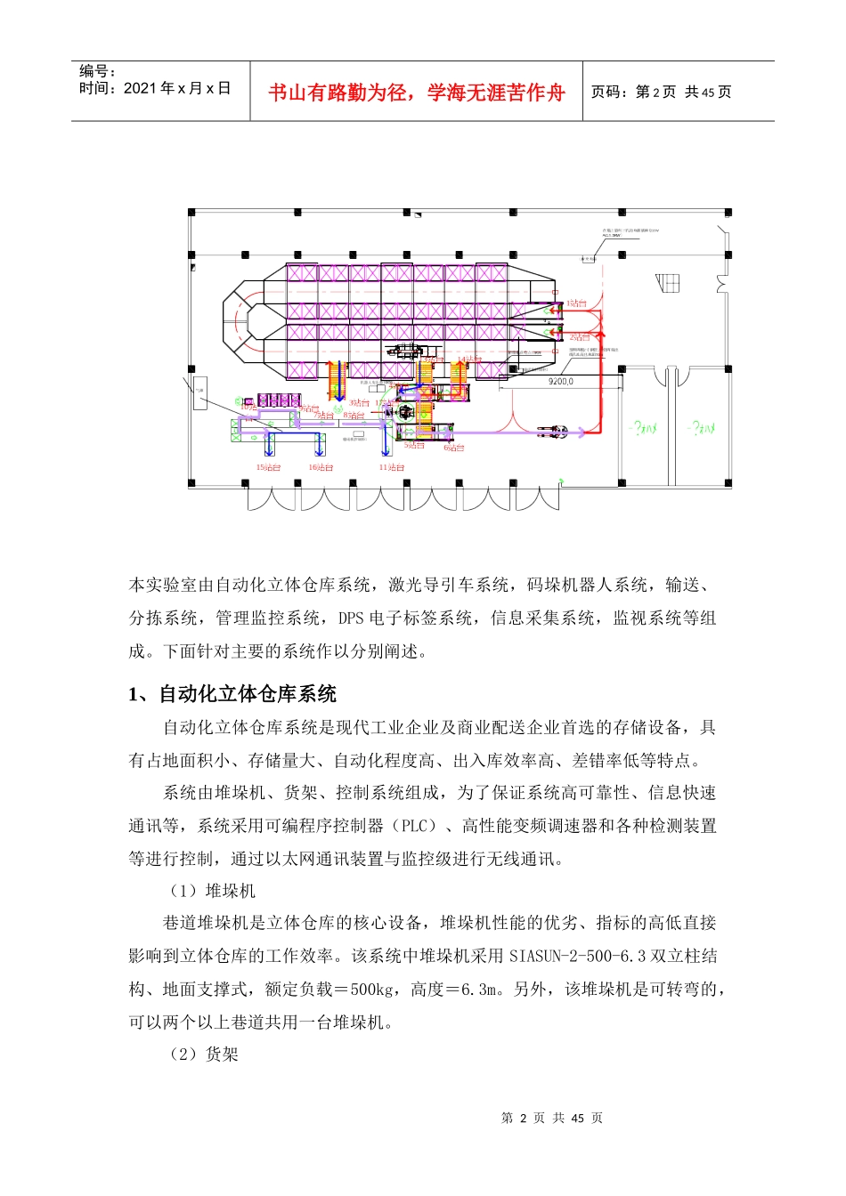 自动化立体库现场认识实验及管理监控系统实验_第2页