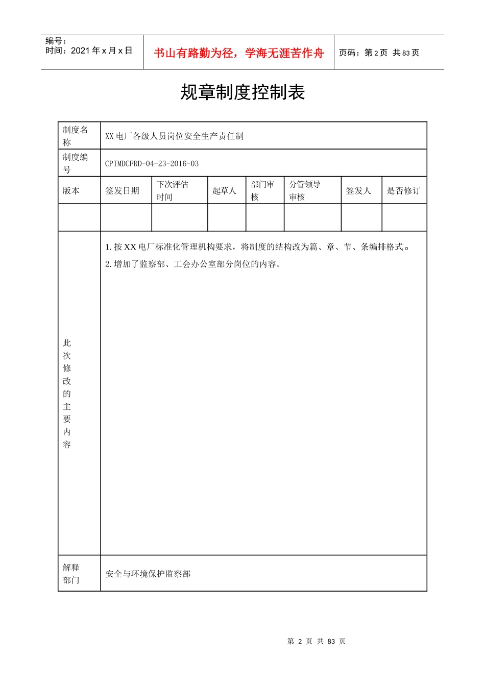 各级人员岗位安全生产责任制(XXXX年修订)_第2页