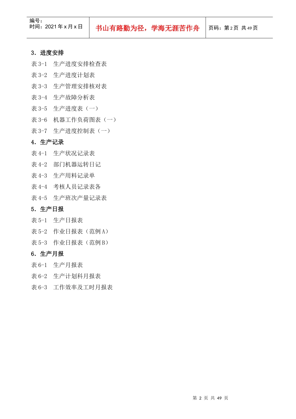 生产管理表格大全_第2页