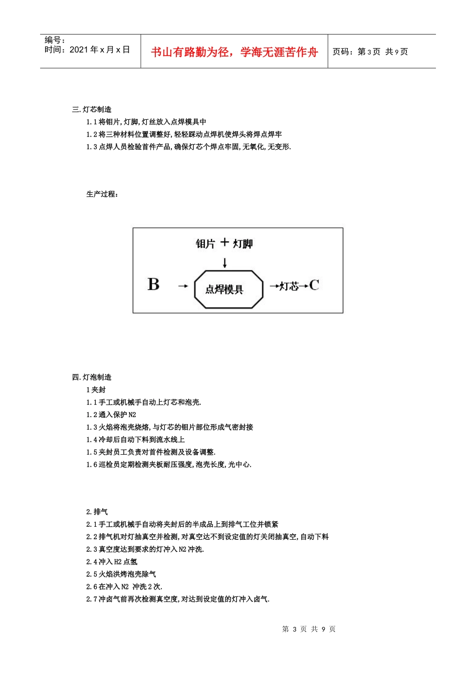 卤素灯制造工艺流程_第3页