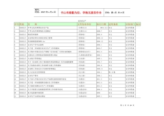 XXXX安全生产法规清单