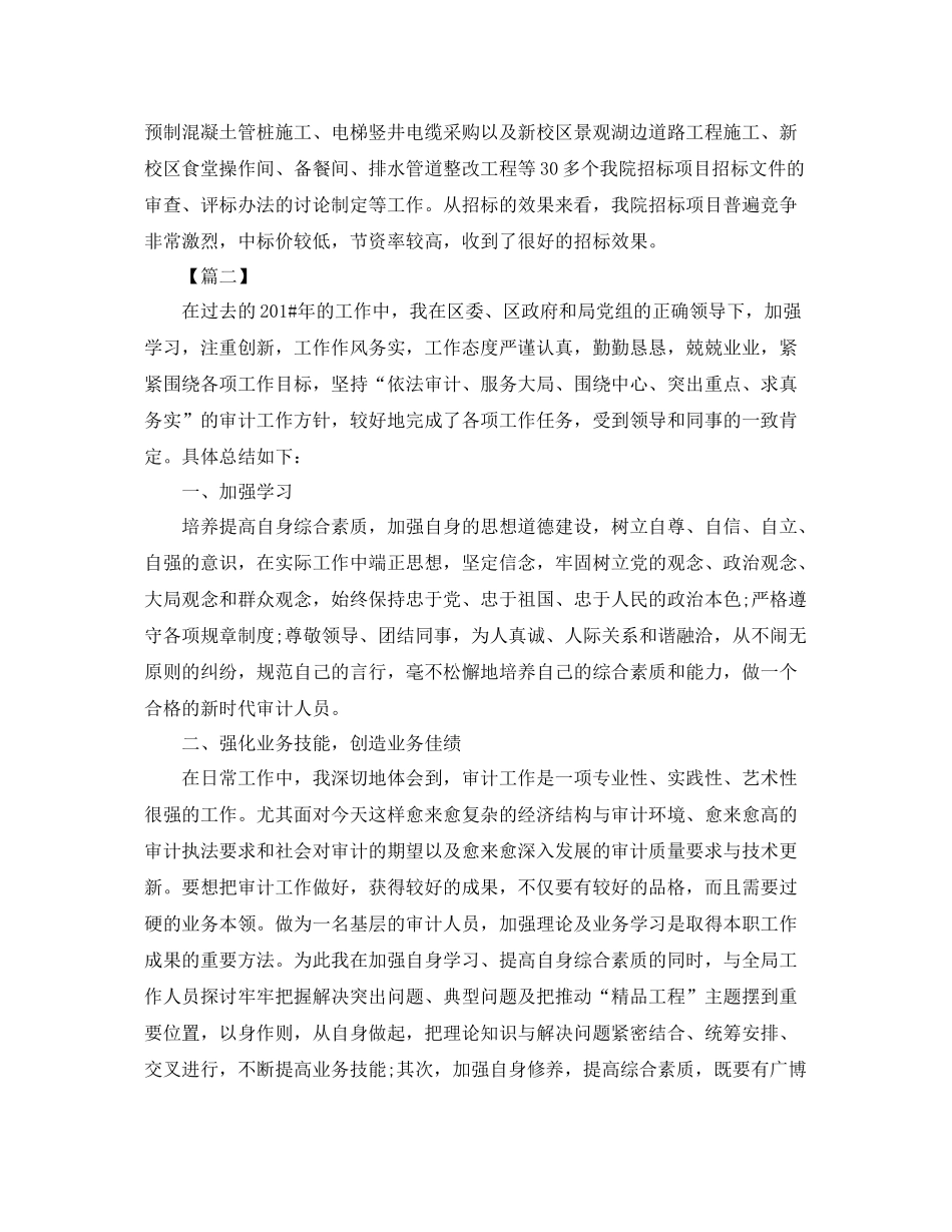 审计年终个人工作总结开头 _第2页