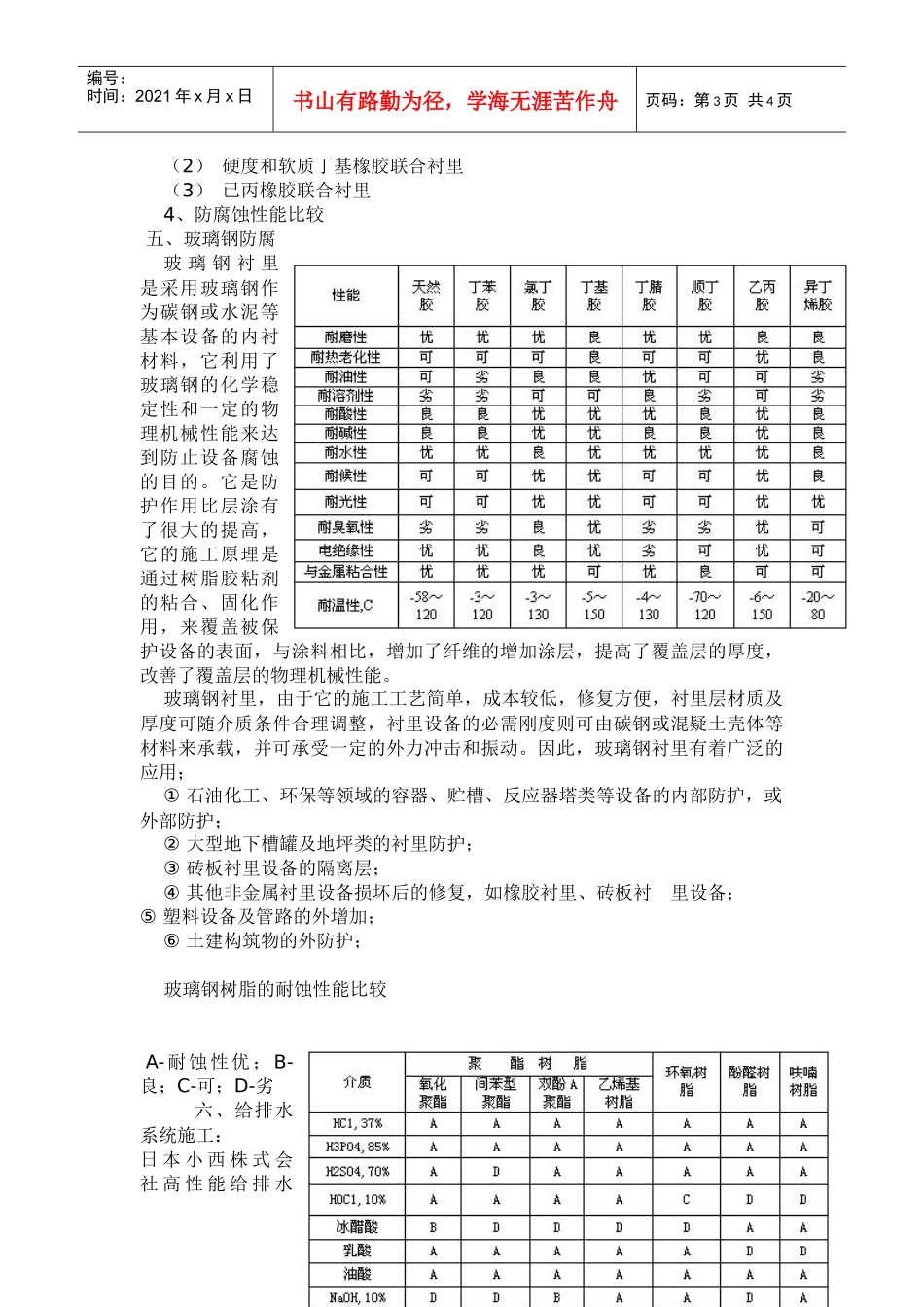 防腐主要施工工艺及技术参数_第3页