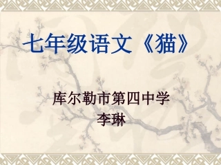 库尔勒市第四中学李琳微课《猫》