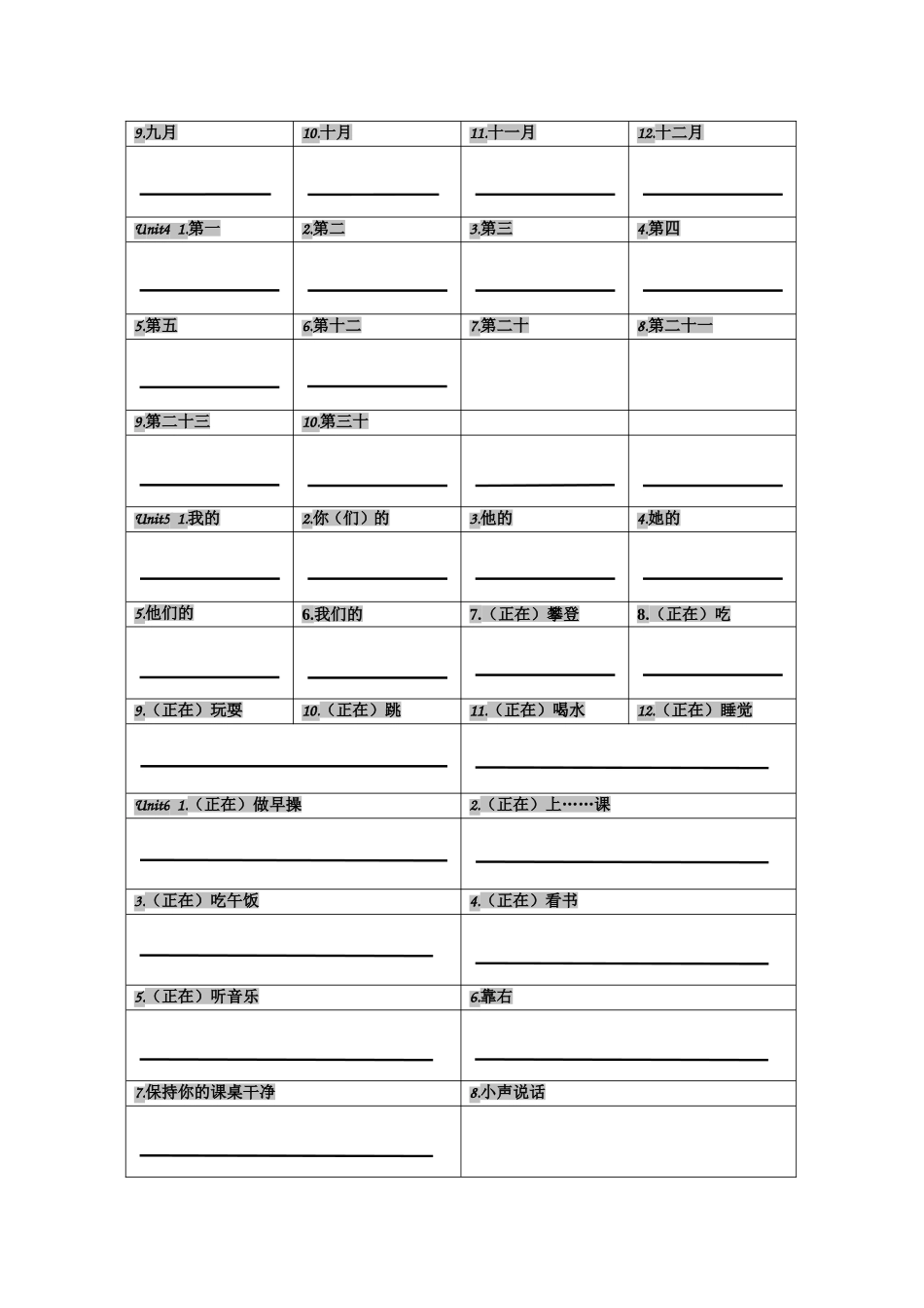 五下四会单词_第2页