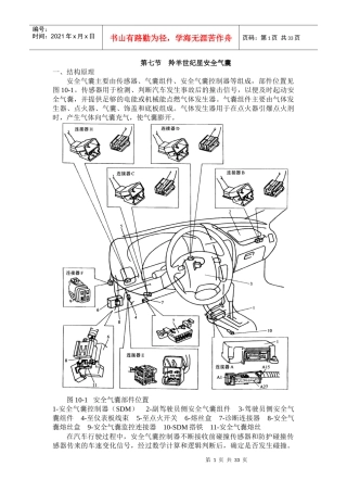 第七节羚羊世纪星安全气囊检修