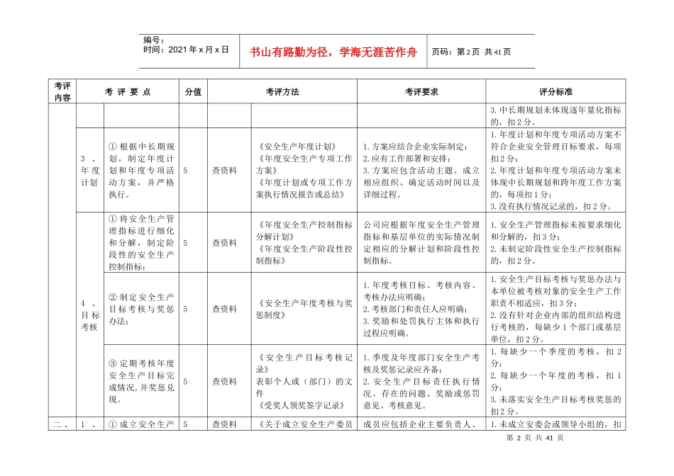 交通运输建筑施工企业安全生产标准化考评实施细则_第2页