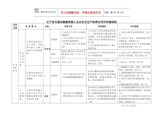 交通运输建筑施工企业安全生产标准化考评实施细则
