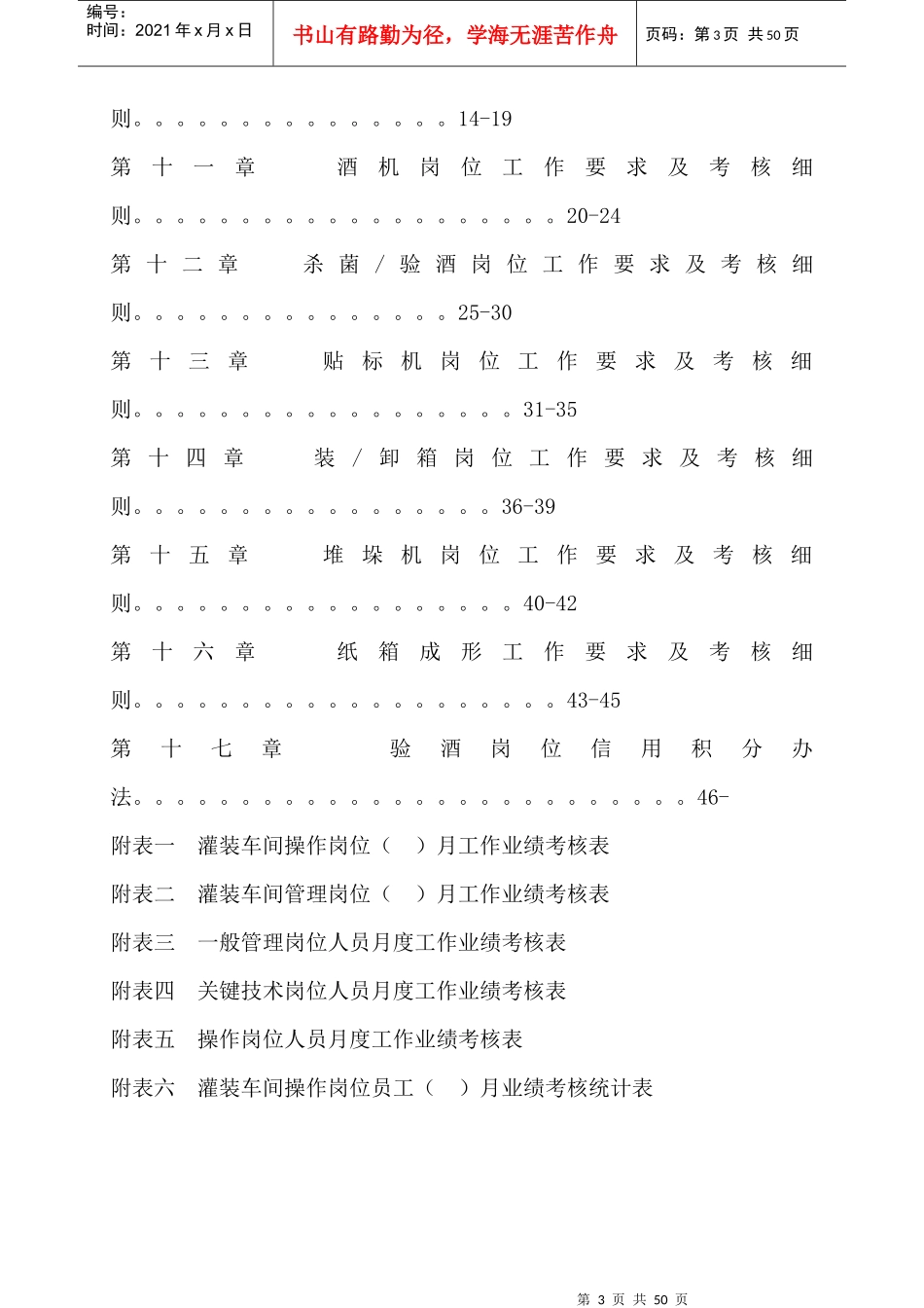 食品饮料生产企业车间工作要求与考核_第3页