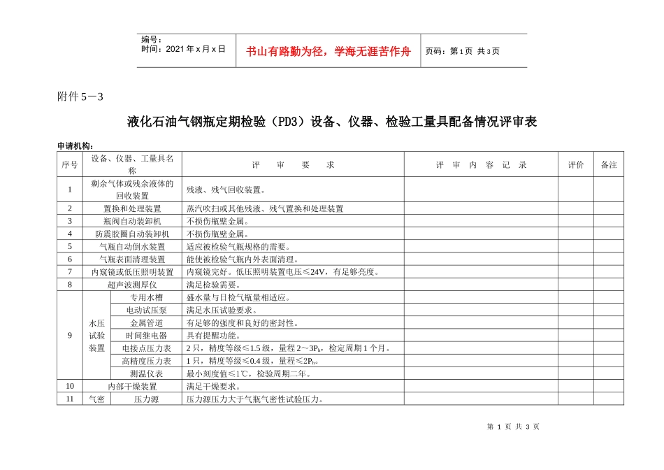 附件5-3液化石油气钢瓶仪器设备配备检查表doc-附件_第1页